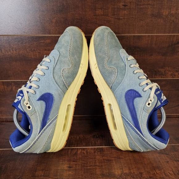 Nike Air Max 1 PRM Premium 'Dirty Denim' Blue Athletic Sneakers Mens Size 12 - Picture 6 of 10